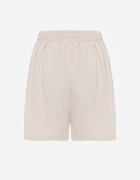 defox Short casual de vară cu talie înaltă cu conținut ridicat de vâscoză Agarione Bej deschis