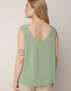defox Top Verde deschis cu bretele late Decorat cu nasturi Jenadorea
