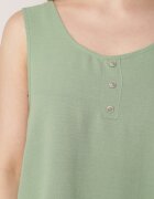 defox Top Verde deschis cu bretele late Decorat cu nasturi Jenadorea