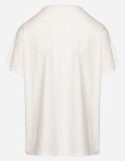defox Tricou Alb de bumbac cu imprimeu și perle Nalinor