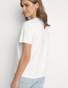 defox Tricou Alb De Bumbac Decorat Cu Inscripție Nalaviraen
