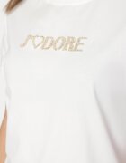 defox Tricou Alb De Bumbac Decorat Cu Inscripție Nalaviraen