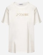 defox Tricou Alb De Bumbac Decorat Cu Inscripție Nalaviraen