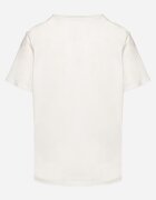 defox Tricou Alb De Bumbac Decorat Cu Inscripție Nalaviraen