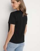 defox Tricou Negru de Bumbac Decorat cu Inscripția Nalaviraen