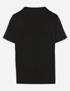 defox Tricou Negru de Bumbac Decorat cu Inscripția Nalaviraen