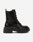 doremi Botine Negre Lăcuite Tip Ghete Inesta
