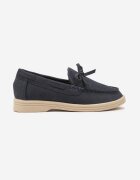 doremi Pantofi bleumarin Mocasini cu fundă decorativă Oliswenna