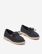 doremi Pantofi bleumarin Mocasini cu fundă decorativă Oliswenna