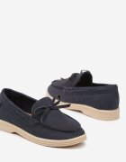 doremi Pantofi bleumarin Mocasini cu fundă decorativă Oliswenna