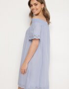 Eight2Nine Rochie albastru deschis din bumbac spaniolă cu decorațiuni ajurate Filissa
