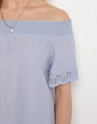 Eight2Nine Rochie albastru deschis din bumbac spaniolă cu decorațiuni ajurate Filissa