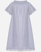 Eight2Nine Rochie albastru deschis din bumbac spaniolă cu decorațiuni ajurate Filissa
