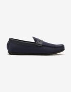elong Pantofi jos bleumarin în stil mocasini cu curea decorativ decupată Erildwen