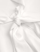 elsa.m by may Bluză Albă cu broderie ajurată și legătură la decolteu Halawena