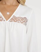 elsa.m by may Bluză Albă cu broderie Destyn