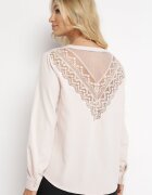 elsa.m by may Bluză Bej deschisă cu Broderie Destyn