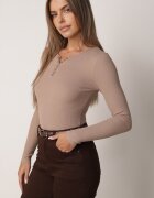 elsa.m by may Bluză Bej închis