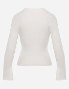 elsa.m by may Bluză din vâscoză cu inserții din dantelă și mâneci evazate Fistna Albă