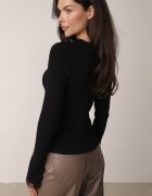 elsa.m by may Bluză din vâscoză cu inserții din dantelă și mâneci evazate Fistna Neagră
