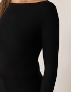 elsa.m by may Bluză din viscoză cu decolteu barcă Wonaria Neagră