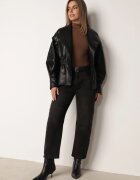 elsa.m by may Bluză din viscoză cu guler înalt Kilira Bej Maro