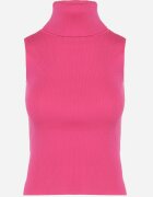 elsa.m by may Bluză Fucsia cu guler înalt fără mâneci din material elastic Heliordia