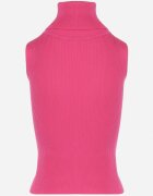 elsa.m by may Bluză Fucsia cu guler înalt fără mâneci din material elastic Heliordia