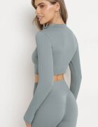 elsa.m by may Bluză Gri cu fermoar cu decupaj la bordură Aisllain