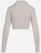 elsa.m by may Bluză gri deschis cu fermoar cu decupaj la tivul elastic Aisllain