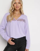 elsa.m by may Bluză Mov cu Broderie Destyn