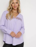 elsa.m by may Bluză Mov cu Broderie Destyn