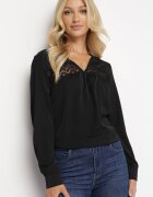 elsa.m by may Bluză Neagră cu Broderie Destyn