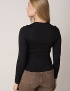 elsa.m by may Bluză Neagră de Bumbac Longsleeve Lisfia
