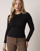 elsa.m by may Bluză Neagră de Bumbac Longsleeve Lisfia