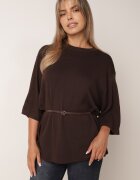 elsa.m by may Bluză oversize cu conținut ridicat de vâscoză cu dungi înguste în talie Rifky Maro