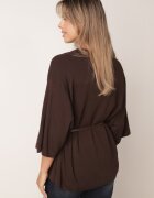 elsa.m by may Bluză oversize cu conținut ridicat de vâscoză cu dungi înguste în talie Rifky Maro
