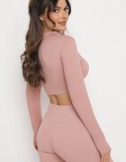 elsa.m by may Bluză Roz cu fermoar cu decupaj la tivul elastic Aisllain