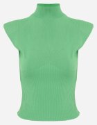 elsa.m by may Bluză Verde fără mâneci cu umeri întăriți și bordură largă Rinnaht