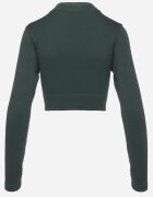 elsa.m by may Bluză verde închisă cu fermoar și decupaj la tivul elastic Aisllain