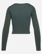 elsa.m by may Bluză verde reiată scurtă și mulată Caladiva