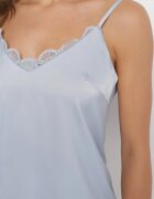 elsa.m by may Bluzka Niebiescă cu bretele cu dantelă delicată și legătură Deseniela