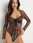 elsa.m by may Body Maro Leopard Transparent cu Cupe Intarite Vensariella
