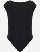 elsa.m by may Body Negru Asimetric Decorat cu drapaj Dinida