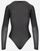 elsa.m by may Body Negru de Plasă cu Strass-uri Motaxe