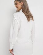 elsa.m by may Cămașă Albă cu Guler Triunghiular Decorat cu Cristale Narella