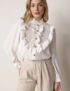 elsa.m by may Cămașă Albă cu Jabou și Volane Livjos