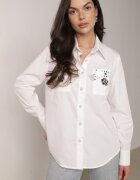elsa.m by may Cămașă Albă cu Nasturi Bijuterii și Buzunare Decorate Nerlla