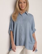 elsa.m by may Cămașă albastră deschisă tip liliac oversize din viscoză cu mâneci 3/4 Mathei