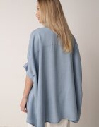 elsa.m by may Cămașă albastră deschisă tip liliac oversize din viscoză cu mâneci 3/4 Mathei